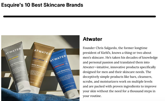 Esquire: The 10 Best Skincare Brands for Men