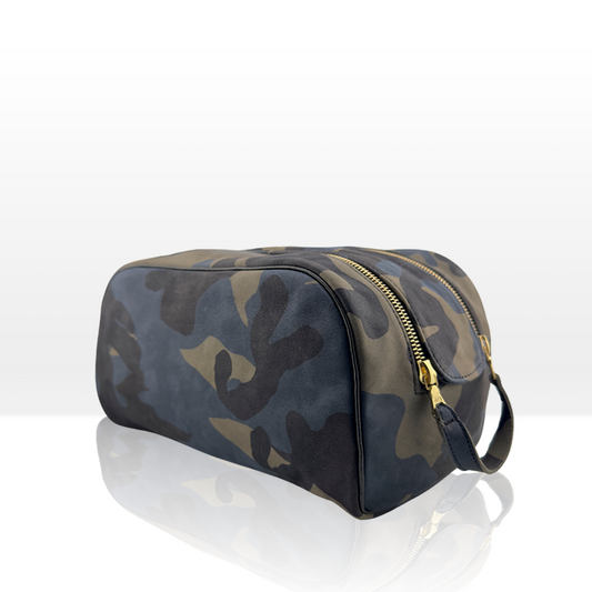 ATWATER Blue Camo Leather Dopp Kit