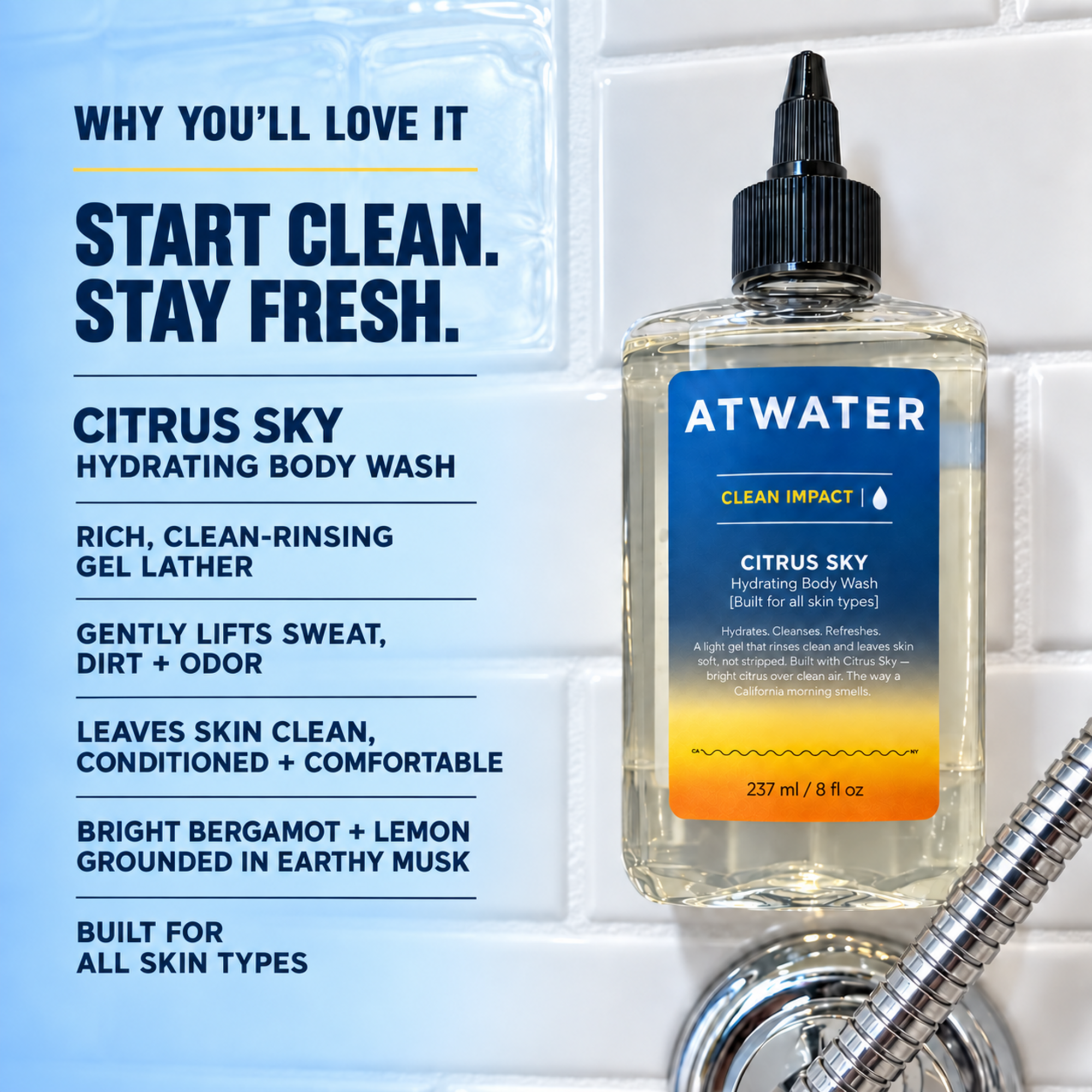 Clean Impact Citrus Sky Hydrating Body Wash
