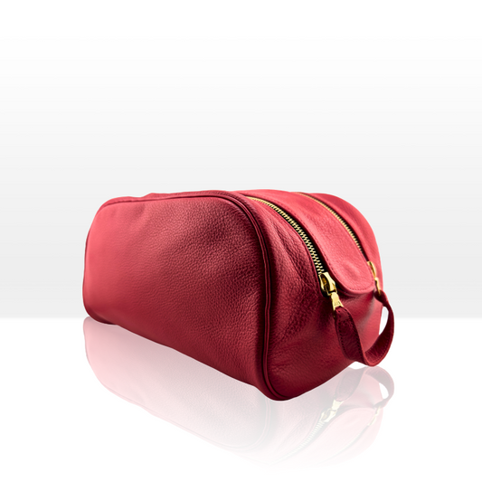 ATWATER Red Leather Dopp Kit