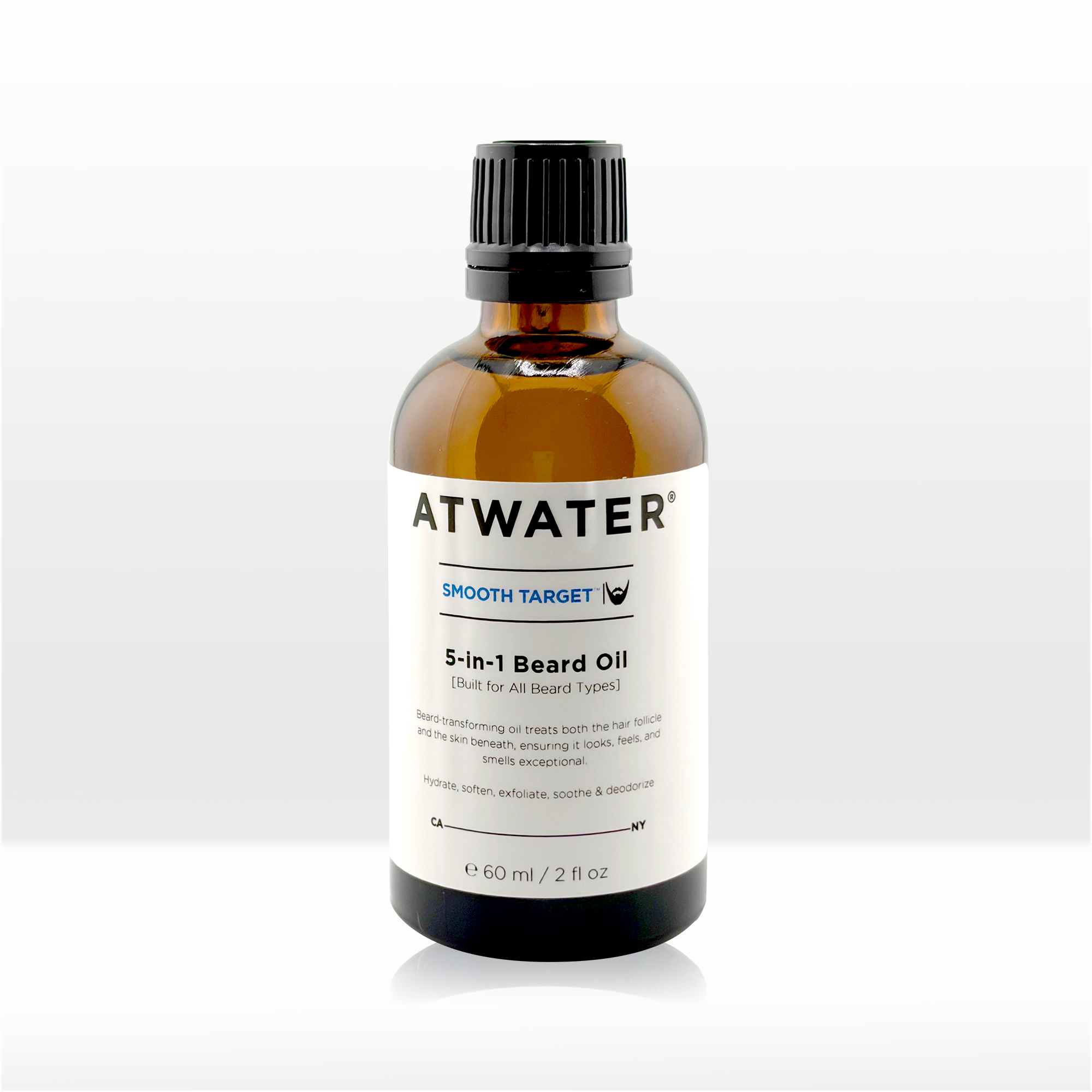 XL Bottle of 2oz ATWATER Smooth Target 5-in-1 Beard Oil