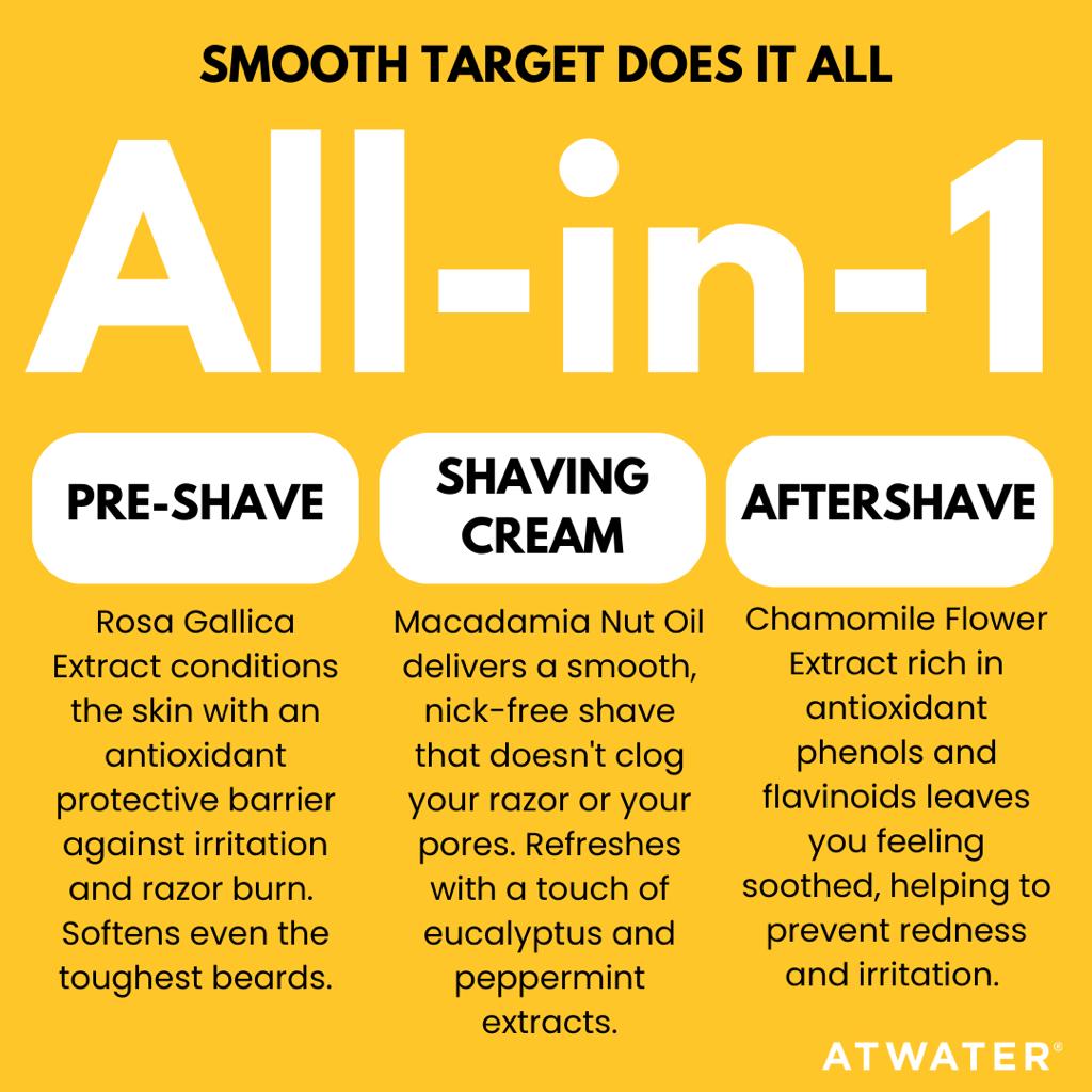 Smooth Target Shaving Cream, all in one