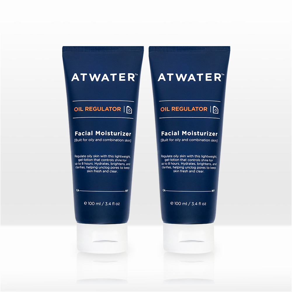 Two Atwater facial moisturizer tubes on a white background