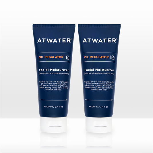 Two Atwater facial moisturizer tubes on a white background
